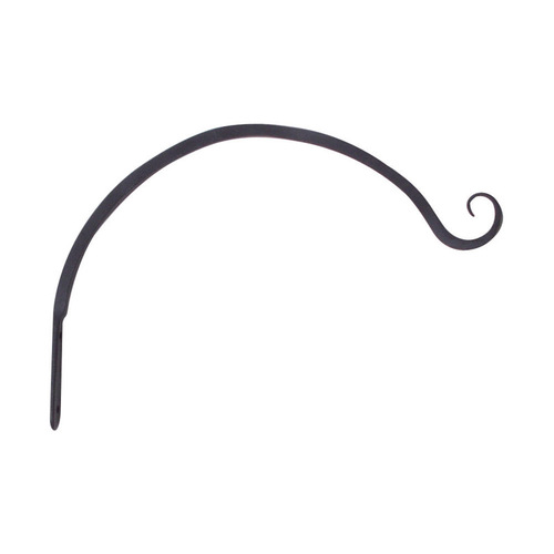 Plant Hook Black Wrought Iron 7" H Curved Powder Coated