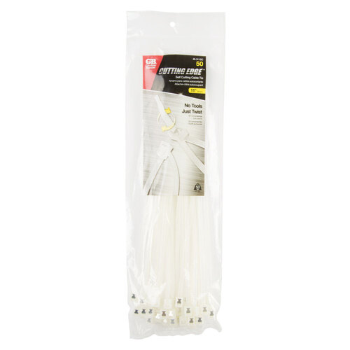 Cable Tie, Double-Lock Locking, 6/6 Nylon, Natural - pack of 50