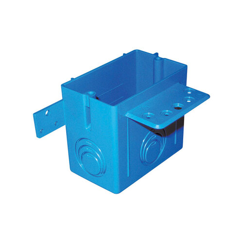 Electrical Box 22 cu in Rectangle Thermoplastic Blue Blue