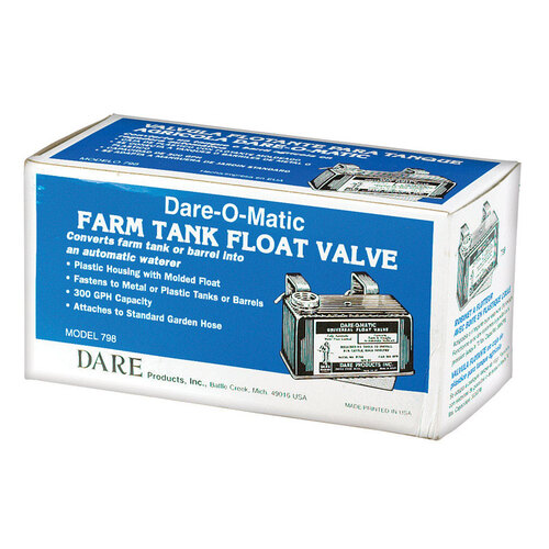 DareOMatic 798 Farm Tank Float Valve 300 gph Plastic