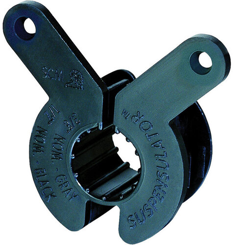 Suspension Pipe Clamps Suspensulator 3/4" Black Plastic Black