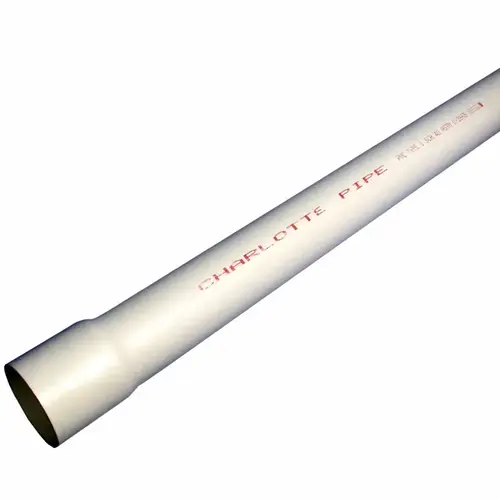 Pressure Pipe Schedule 40 PVC 1" D X 20 ft. L Bell 450 psi