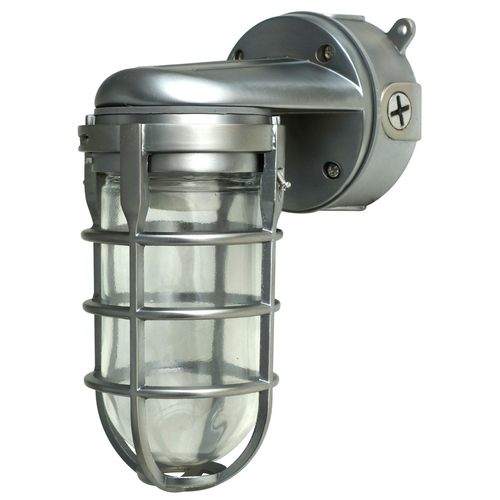Wall Lantern Switch Hardwired Incandescent Silver Silver
