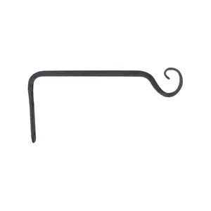 Panacea Black Wrought Iron 3-1/4 in. H Straight Plant Hook