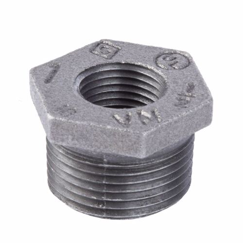 Hex Bushing 1" MIP each X 1/2" D FIP Black Malleable Iron Black