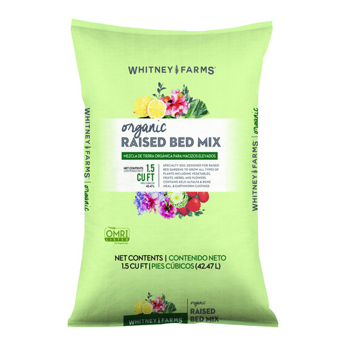 Whitney Farms 10101-75051 Raised Bed Mix Organic Fruit and Vegetable 1.5 cu ft
