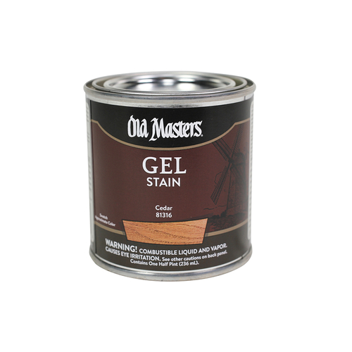Old Masters 81316 Gel Stain SemiTransparent Cedar OilBased Alkyd 0.5