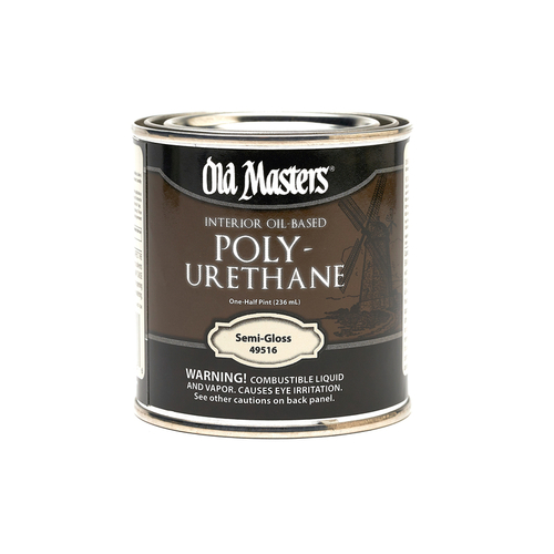 Old Masters 49516 Polyurethane Semi Gloss Clear Oil Based 05 Pt Clear