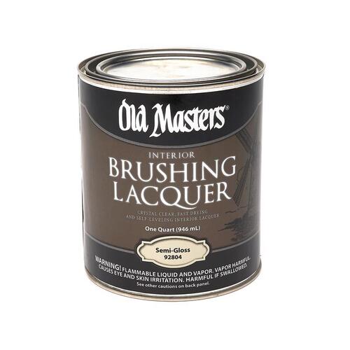 Brushing Lacquer Semi-Gloss Clear Oil-Based 1 qt Clear - pack of 4