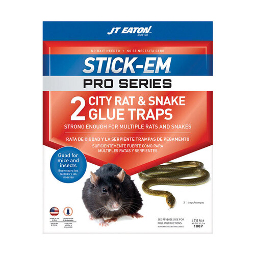 Pack of 6 JT Eaton 100P Small Disposable Glue Trap for Rodents and Snakes 