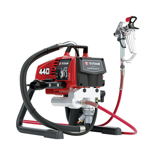 440 Series Paint Sprayer, 0.875 hp, 50 ft L Hose, 1/4 in Dia Hose, 0.54 gpm, 3300 psi, Piston Pump