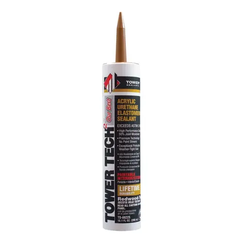 Sealant Tower s Tower Tech 2 Redwood Tan Acrylic Urethane 10.1 oz Redwood Tan - pack of 12