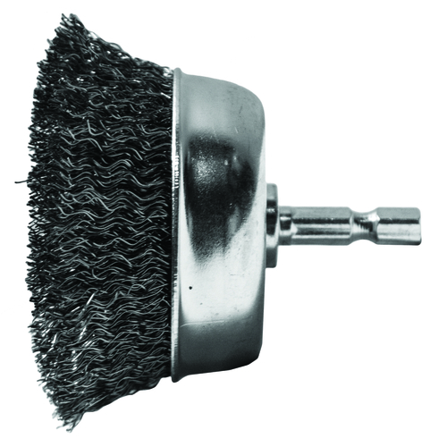 Century Drill & Tool 76223-XCP2 Wire Wheel Brush 2-3/4" Crimped Steel 4500 rpm - pack of 2 Pairs