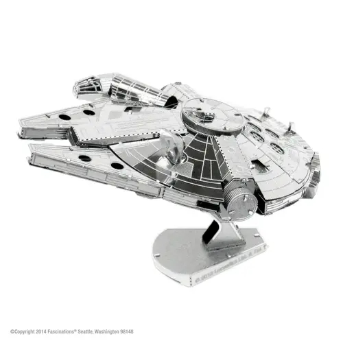 Star Wars Millenium Falcon 3D Model Metal Earth Metal Silver Silver