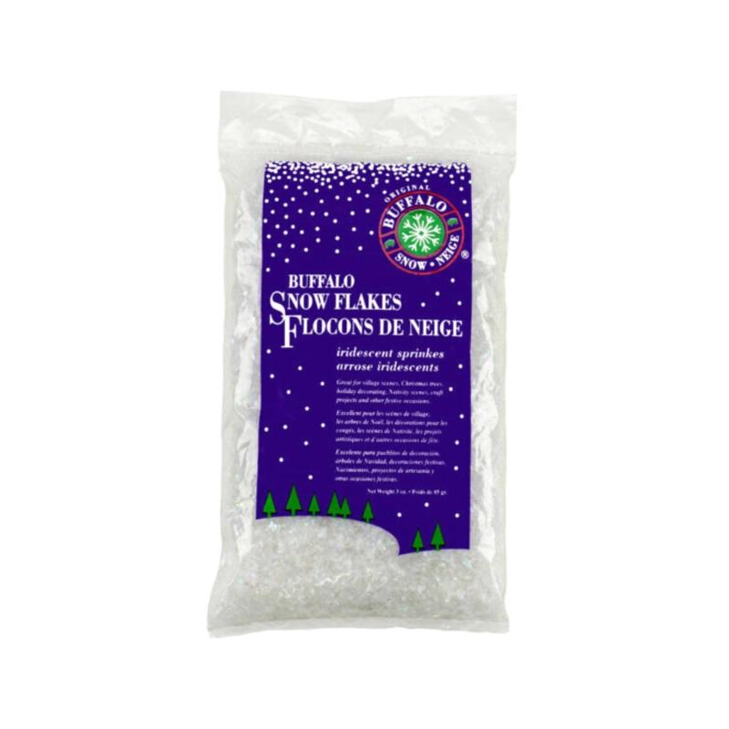 BUFFALO BR0072 Artificial Snow Iridescent Snowflakes Polyethylene