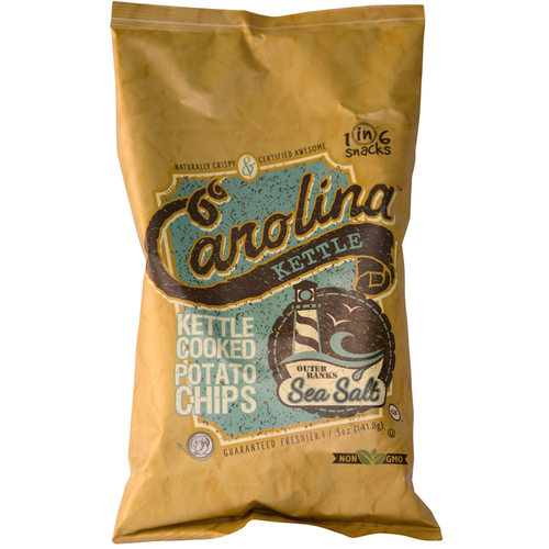 1" 6 Snacks 10631-XCP14 Potato Chips Carolina Outer Banks Sea Salt 5 oz Bagged - pack of 14