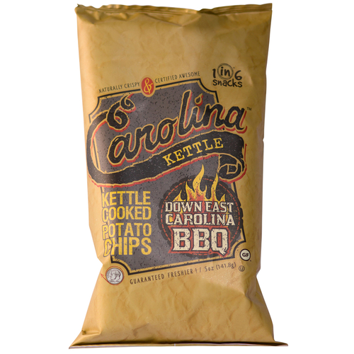 1" 6 Snacks 10632-XCP14 Potato Chips Carolina Down East BBQ 5 oz Bagged - pack of 14