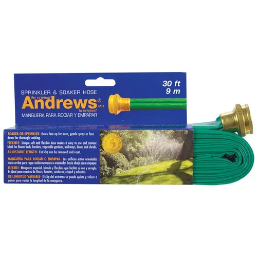 Andrews 10-12346 Sprinkler/Soaker Hose 1" D X 30 ft. L Medium Duty Green