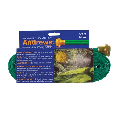 Andrews 10-12348 Sprinkler/Soaker Hose 1" D X 50 ft. L Medium Duty Green