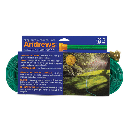 Andrews 10-12349 Sprinkler/Soaker Hose 1" D X 100 ft. L Green Green