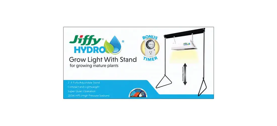 Jiffy hydro grow light with stand sales