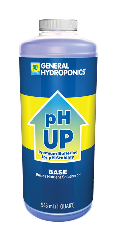 General Hydroponics HGC722090 Base Nutrient Solution pH Up 1 qt Blue