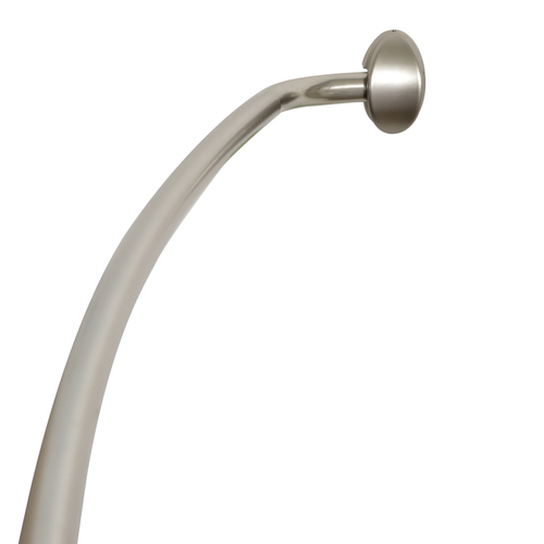 Zenith Products 35603BN06 Adjustable Curved Shower Rod Silver Silver