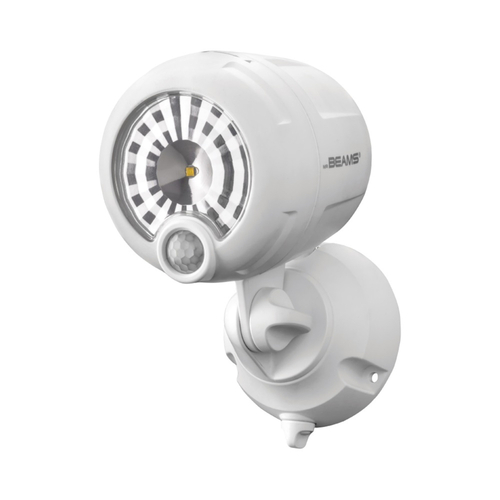 Mr. Beams MB360XT-WHT-01- Security Light Motion-Sensing Battery Powered LED White White