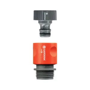 Gardena 1/2 & 5/8 in. Nylon/ABS Threaded Female/Male Quick Connector Hose Set Gardena 1/2 & 5/8 in. Nylon/ABS Threaded Female/Male Quick Connector Hose Set