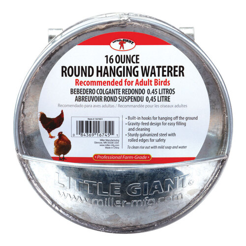 Little Giant 167451 Hanging Waterer 16 oz For Poultry