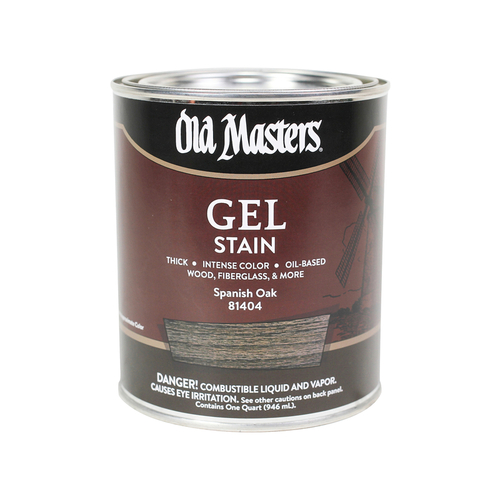 Old Masters 81404 Gel Stain SemiTransparent Spanish Oak OilBased