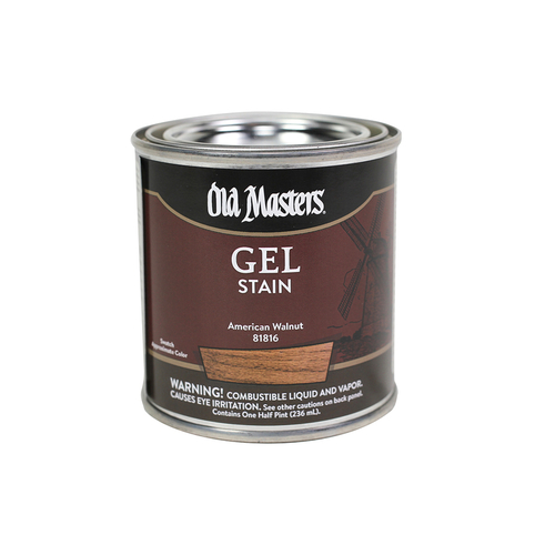 Old Masters 81816 Gel Stain Semi-Transparent American Walnut Oil-Based ...