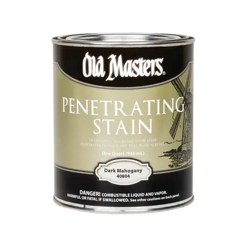 Penetrating Stain Semi-Transparent Dark Mahogany Oil-Based 1 qt Dark Mahogany