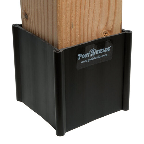Fence Post Protection . 4" H X 4" W X 4" L Plastic Brown Plastic