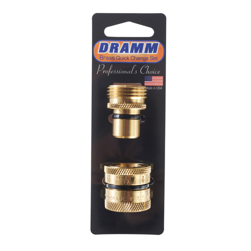 DRAMM 6022729 Quick Connector Hose Set 3/4" Brass Threaded