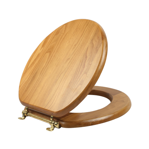 Toilet Seat Dalton Round Oak Wood Oak