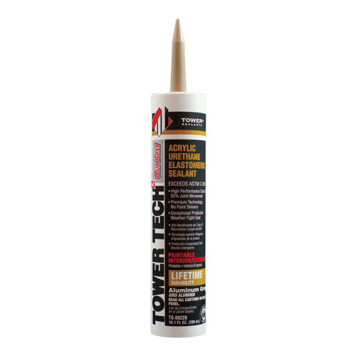 Sealant Tower s Tower Tech 2 Aluminum Gray Acrylic Urethane Window and Door 10.1 oz Aluminum Gray - pack of 12