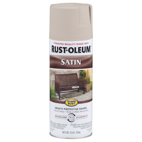 RustOleum 276271 Protective Enamel Spray Paint Stops Rust Satin French