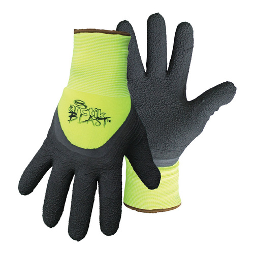 Boss 7845M Arctic Blast 7845-M Gloves, M, Knit Wrist Cuff, Latex/Nylon, Green