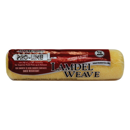 Paint Roller Cover Pro-Line Lamdel Weave Polyester 9" W X 3/8" Maize