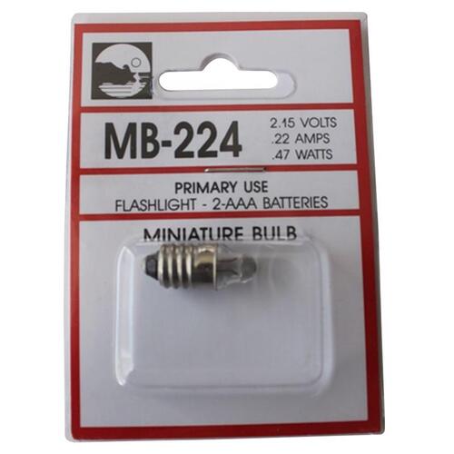 Black Point Products MB-0224 Flashlight Bulb andescent 2.15 V Screw Base Clear