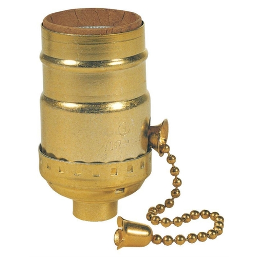 Pull Chain Socket Brass Medium Base