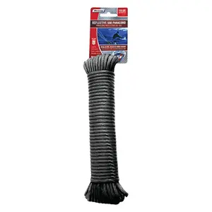 SecureLine 5/32 in. D X 50 ft. L Gray Diamond Braided Nylon Paracord SecureLine 5/32 in. D X 50 ft. L Gray Diamond Braided Nylon Paracord