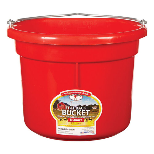 Bucket 8 qt Red Red