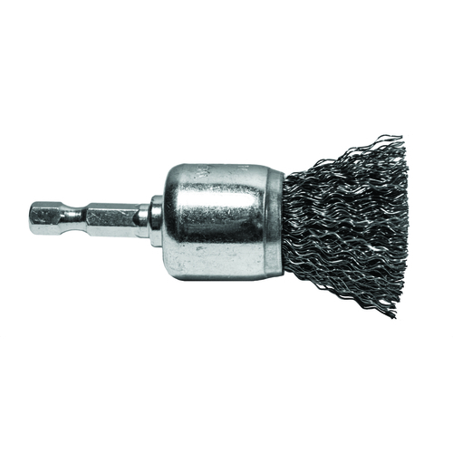 Century Drill & Tool 76201-XCP2 Wire Wheel Brush 1" Crimped Steel 4500 rpm - pack of 2 Pairs