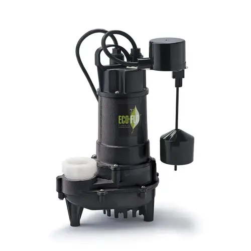 Submersible Sump Pump 3/4 HP 6000 gph Cast Iron Vertical Float Switch AC Bottom Suction