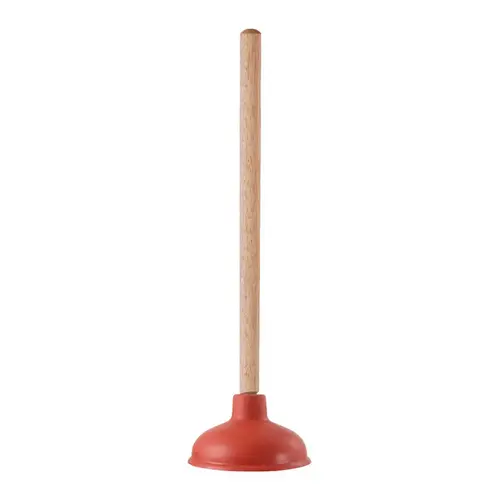 Toilet Plunger 16" L X 5" D Brown/Red