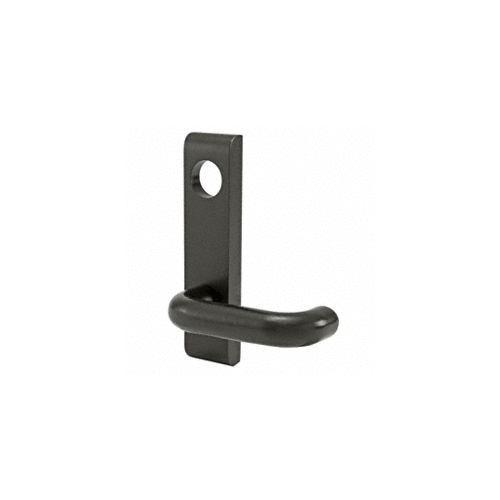 Satin Aluminum Locking Round Style Lever Outside Trim for Use with Jackson Model 1275 Surface Vertical Rod Panic Exit Devices