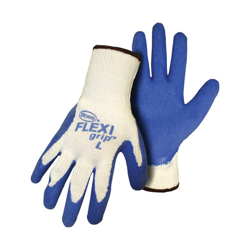 Boss 8426L GLOVE FLEXI-GRIP LATEX PALM L Blue