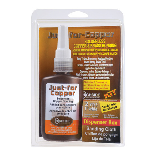 Highside Chemicals 2134617 Copper and Brass Bonding Kit Just For Copper 5-3/8" L X 8-1/2" W